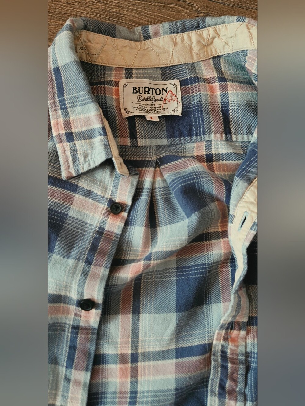 Burton Plaid Button-Down in Blue and Pink